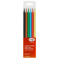 Цветные карандаши карандаши цветные пластиковые Гамма Мультики 06цв ПВХ