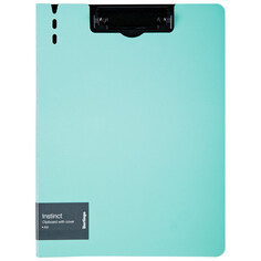 Папки папка-планшет с зажимом Berlingo Instinct А4 пластик мятный/черный
