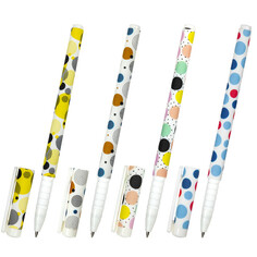 Ручки ручка шариковая BRAUBERG Soft touch grip Dots 0,7 мм синяя мягкое покрытие ассорти узел