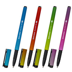 Ручки ручка шариковая BRAUBERG Soft touch grip Grade neon 0,7мм синяя мягкое покрытие
