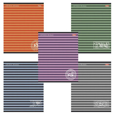 Тетради тетрадь HATBER Полосочки А5 96л линия обложка картон микс дизайна