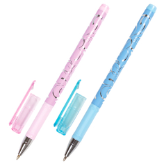 Ручки ручка шариковая BRAUBERG Узоры узел 0,7мм линия 0,35мм синяя корпус с печатью ассорти