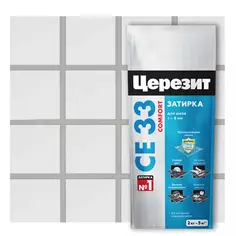 Затирка цементная Церезит CE 33 Comfort цвет серебристо-серый 2 кг Ceresit
