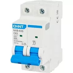 Автоматический выключатель Chint NXB-63S 2P C63 А 4.5 кА