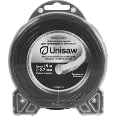 Леска для триммера Unisaw ø2.7 мм 15 м спираль-круглая Без бренда