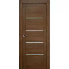 Дверь межкомнатная остекленная без замка и петель в комплекте Тренд горизонтальный 70x200 см Hardflex цвет коричневый Принцип