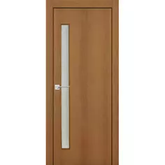 Дверь межкомнатная остекленная без замка и петель в комплекте 80x200 см финиш-бумага цвет миланский орех Принцип