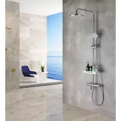Душевая стойка с термостатом Lemark LR7010C Тропик
