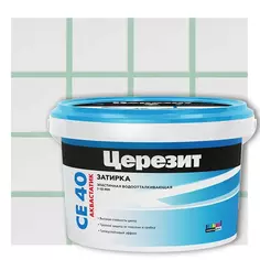 Затирка цементная Церезит CE 40 водоотталкивающая цвет киви 2 кг Ceresit
