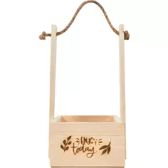 Ящик для хранения 15х15х30 см деревянный бежевый Симфония