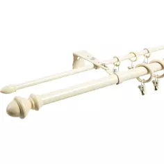 Карниз двухрядный Classic 160 см металл цвет бежевый AРТ ДЕКОР