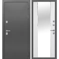 Дверь входная металлическая Изотерма 860x2050 мм правая цвет велюр белый Ferroni