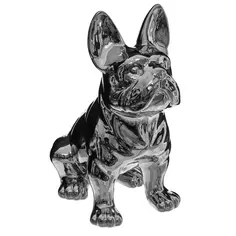 Статуэтка декоративная Собака керамика серебро 22.5x18x12 см Atmosphera