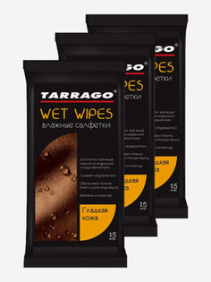 Салфетки Tarrago влажные для гладкой кожи, 3*15 шт, Черный