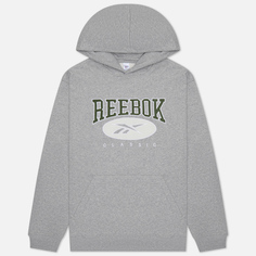 Мужская толстовка Reebok Archive Essentials Hoodie, цвет серый