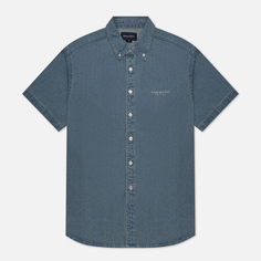 Мужская рубашка thisisneverthat Washed Denim SS, цвет голубой