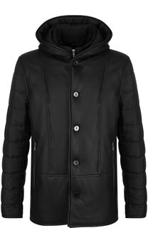 Шелковая куртка на молнии с кожаной отделкой Zilli