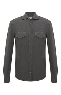 Хлопковая рубашка Brunello Cucinelli