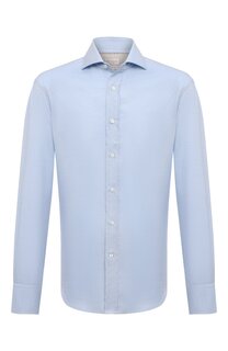 Рубашка из хлопка и кашемира Brunello Cucinelli