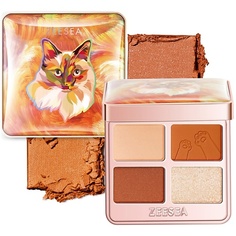 ZEESEA Тени для век Tipsy Kitty Eyeshadow Quad
