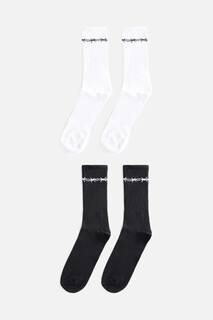 набор носков для мужчин Набор носков высоких хлопковых с принтом (2 пары) Befree