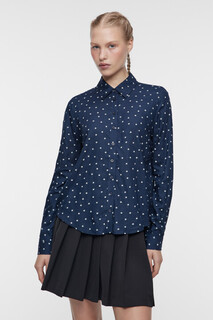 Блузка-рубашка прямая вискозная с принтом Befree