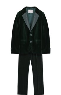Бархатный костюм с пиджаком на двух пуговицах Il Gufo