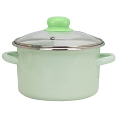 Кастрюля 3,0л стеклянная крышка Эмаль Магнитогорск