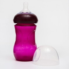 Бутылочка для кормления, 260 мл., от 6 мес., широкое горло, цвет розовый Mum&Baby