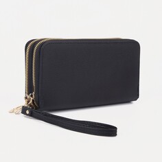 Кошелек женский на молниях, цвет черный NO Brand
