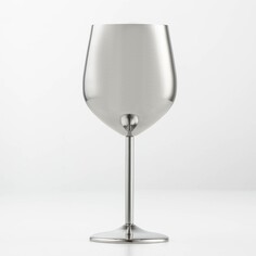 Бокал винный из нержавеющей стали, 500 мл, 21×9,5 см, для коктейлей, глянцевый, цвет серебряный NO Brand