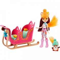 Игровые наборы Enchantimals Игровой набор Рождественские сани с Фелисити Лис