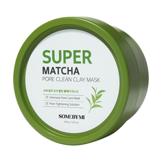 Маска для лица SOME BY MI SUPER MATCHA 10 в 1 глиняная с экстрактом чая матча очищающая 100 г