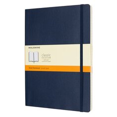 Блокнот Moleskine Classic Soft XLarge, 190 х 250 мм, 192 страниц, линейка, мягкая обложка, синий сапфир