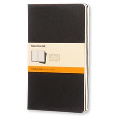 Блокнот Moleskine Cahier Journal Large, 130 х 210 мм, обложка картон, 80 страниц, линейка, черный