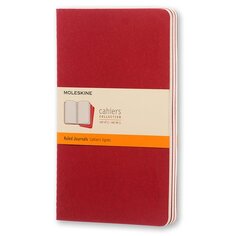 Блокнот Moleskine Cahier Journal Large, 130 х 210 мм, обложка картон, 80 страниц, линейка, клюквенный