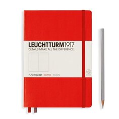 Записная книжка Leuchtturm A5, в точку, красная, 251 страниц, твердая обложка