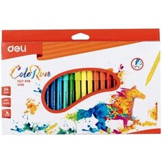 Фломастеры смываемые &quot;ColoRun&quot;, 24 цвета Deli