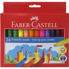 Фломастеры &quot;Jumbo&quot;, 24 цвета, смываемые Faber Castell