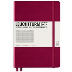 Записная книжка А5, в клетку, красная Leuchtturm 1917