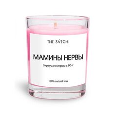 Свеча The Svechi Hype Мамины нервы, кашемировый уют, ярко-розовая, 200 мл