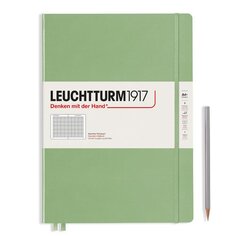 Записная книжка Leuchtturm Master Slim А4+, в клетку, пастельный зелёный, 123 страниц, твердая обложка