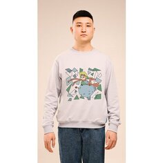Свитшот классик Tengri People Маленький принц, светло-серый, oversize S+ Made in РЕСПyБЛИКА*