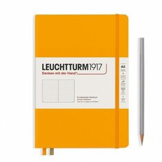 Записная книжка Leuchtturm Rising Colours А5, в точку, теплый желтый, 251 страниц, твердая обложка