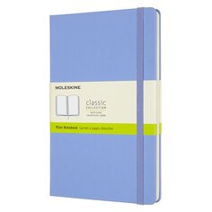 Блокнот Moleskine Classic Large, 130 х 210 мм, 240 страниц, нелинованный, твердая обложка, голубая гортензия