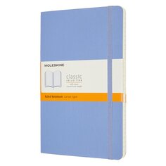 Блокнот Moleskine Classic Soft Large, 130 х 210 мм, 192 страниц, линейка, мягкая обложка, голубая гортензия