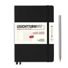 Еженедельник-блокнот Leuchtturm Medium на 2023 с буклетом, 158 листов, А5, черный