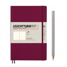 Блокнот Leuchtturm Paperback, 61 лист, без линовки, красный портвейн, В6+