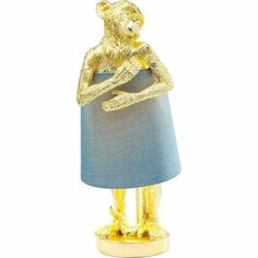 Лампа настольная Обезьяна, 23 х 56 х 23 см, золотая/синяя Kare