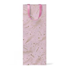 Пакет подарочный Красота в деталях Звёзды на розовом фоне, 15 х 38 х 15 см